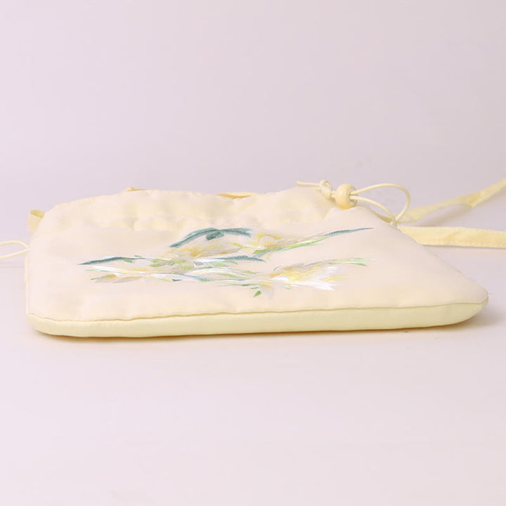 Buddha Stones Lotus Peony Epiphyllum Phoenix Suzhou bordado algodón lino Tote bandolera bolso de hombro bolso