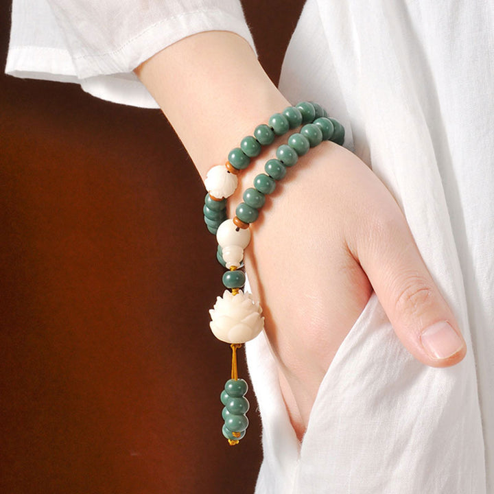 Pulsera De Éxito De Semillas De Bodhi Cian De Loto De Buddha Stones - image 3