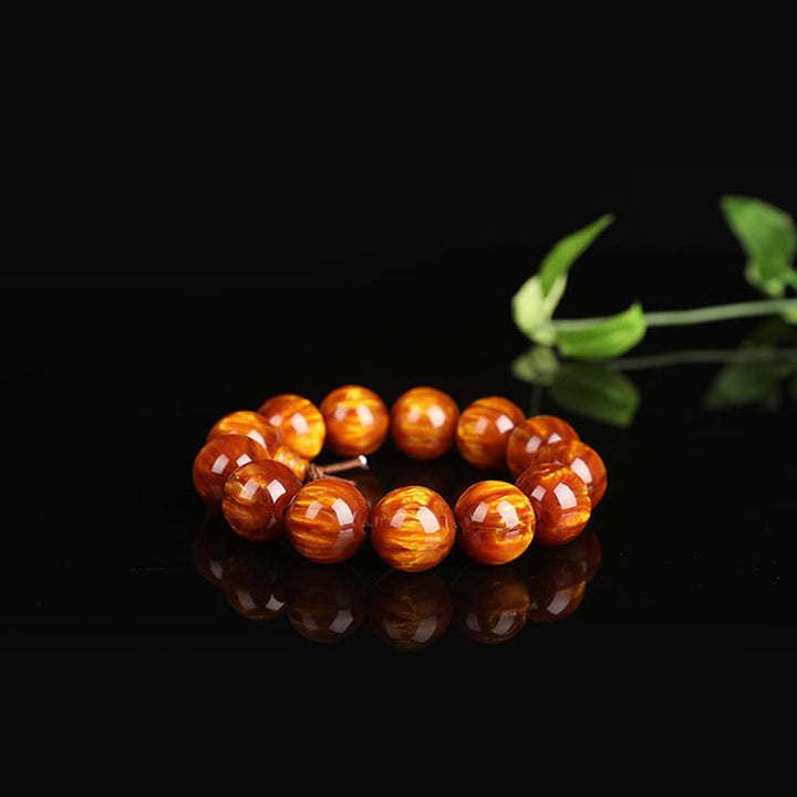 Buddha Stones Sauce De Mar Dorado Éxito Pulsera Positiva Mala