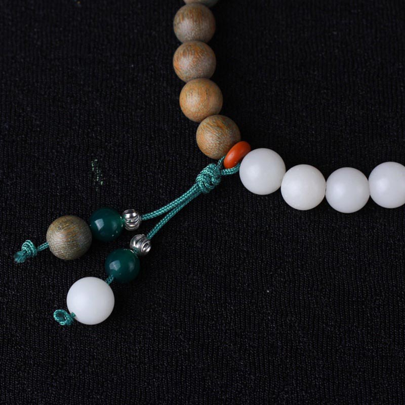 Pulsera de la suerte para despertar con semillas de Bodhi de sándalo verde