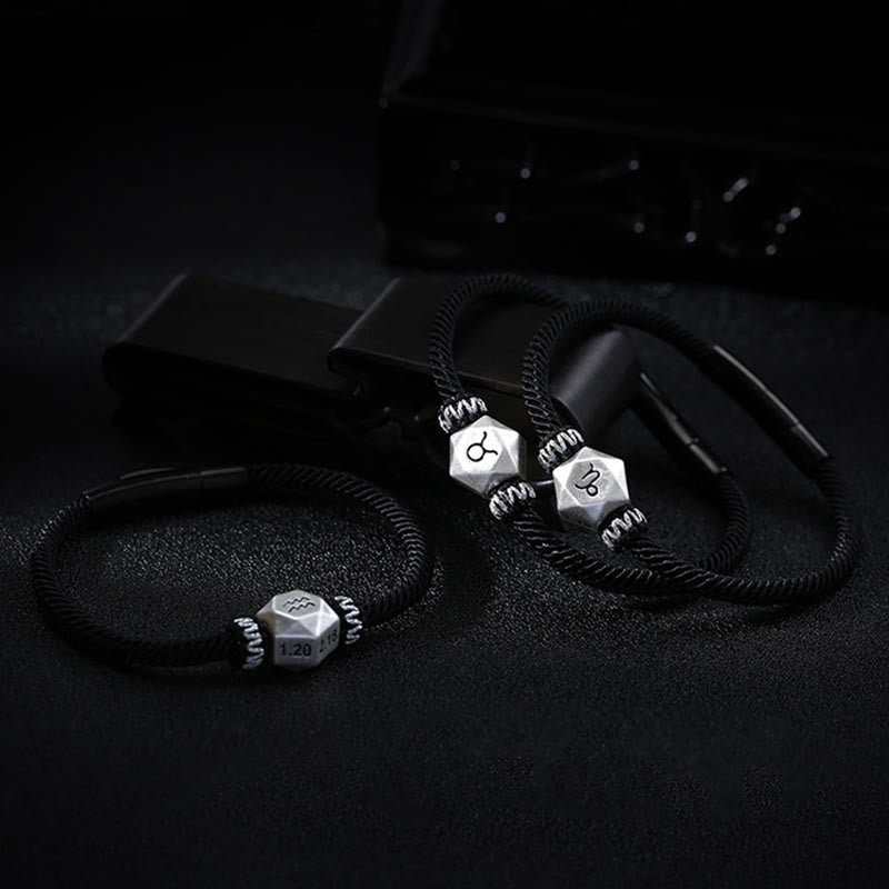 Pulsera de hilo hecha a mano con protección de las 12 constelaciones del zodíaco de plata de ley 999 con Buddha Stones - image 21