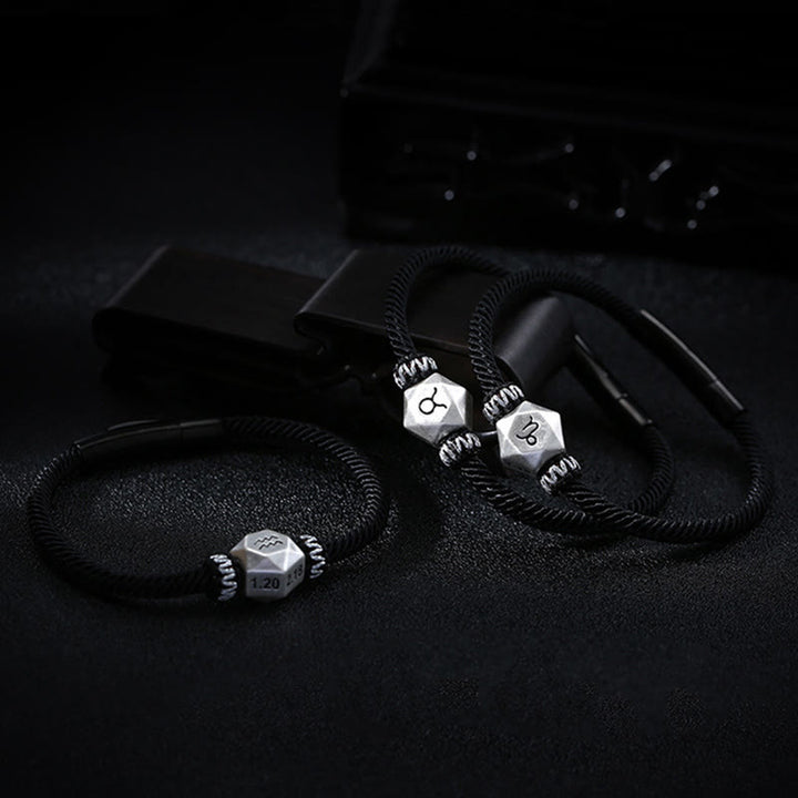 Pulsera de hilo hecha a mano con protección de las 12 constelaciones del zodíaco de plata de ley 999 con Buddha Stones - image 21