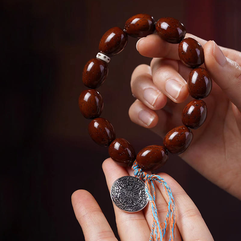 Buddha Stones tibetanas naturales, oro púrpura, rata OM, zodíaco chino, nueve palacios, ocho diagramas, pulsera de riqueza