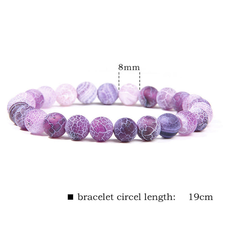 Pulsera con cuentas de equilibrio de cristal de piedra de ágata natural