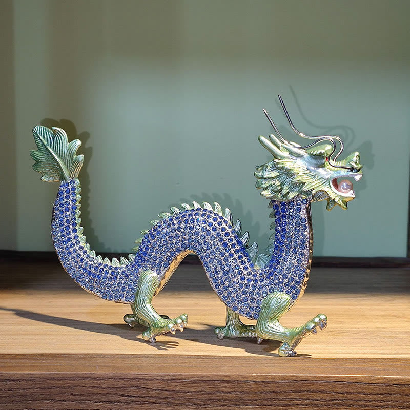 Buddha Stones hechas a mano Feng Shui dragón suerte éxito decoración del hogar - Azul verdoso - image 16