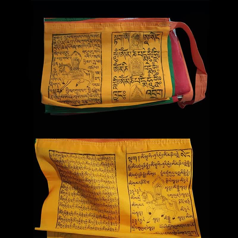 Bandera tibetana de oración al aire libre, 5 colores, escrituras de caballo de viento, auspiciosa