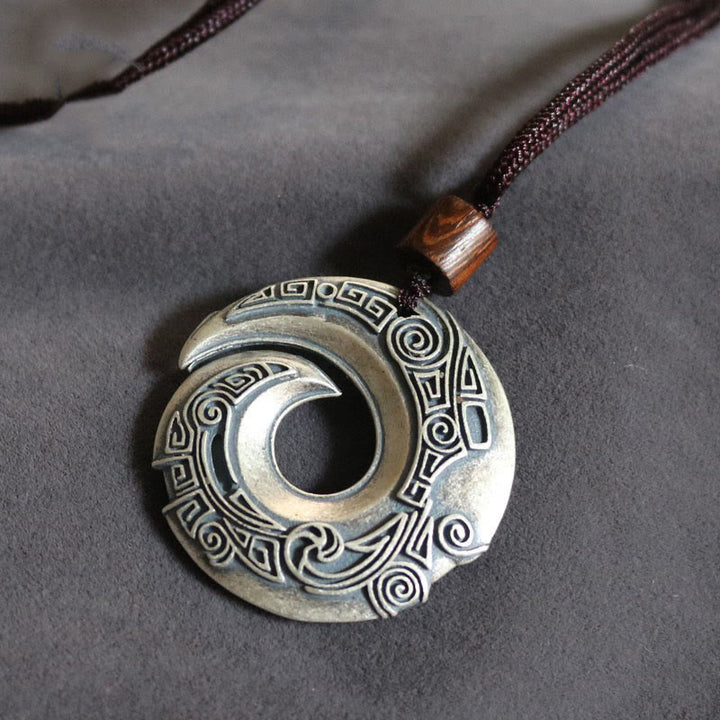 Buddha Stones la suerte mejora el diseño patrón cobre suerte collar colgante