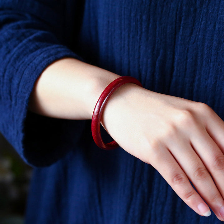 Pulsera de bendición con grabado de Sutra de corazón de cinabrio con Buddha Stones