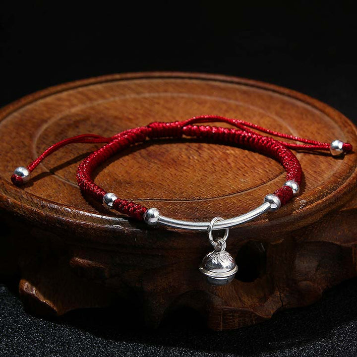 Pulsera de campana de hilo rojo de la suerte FengShui de Buddha Stones