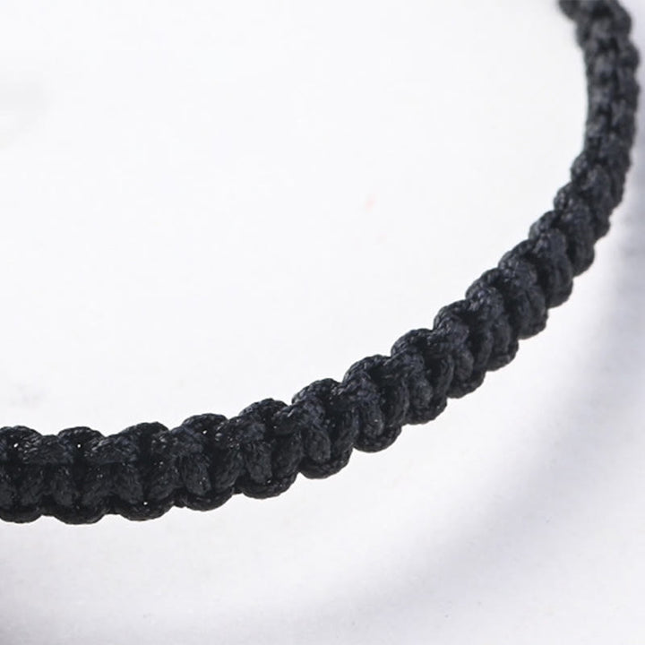 Pulsera trenzada con Buddha Stones, hoja pequeña, sándalo rojo, madera de ébano, cabeza de gato bonita, protección tranquila - image 9