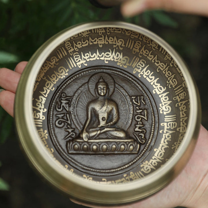Cuenco de sonido tibetano hecho a mano para concentración y meditación, juego de cuencos para cantar, felicidad pacífica