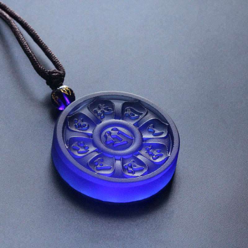 Collar de iluminación de loto Liuli Manjusri con Buddha Stones