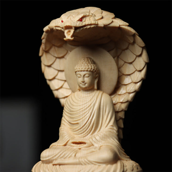 Buddha Stones hechas a mano Thuja Sutchuenensis madera Tathagata Buda proteger la decoración de los espíritus malignos