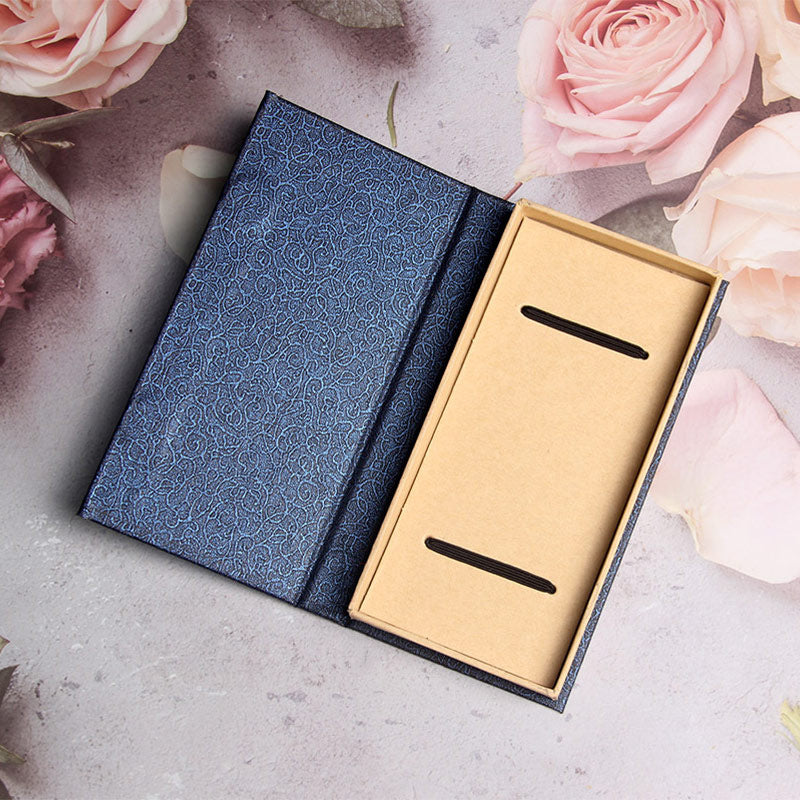 Marcapáginas de madera de ébano con diseño de flor de pájaro Oriole de Buddha Stones con caja de regalo