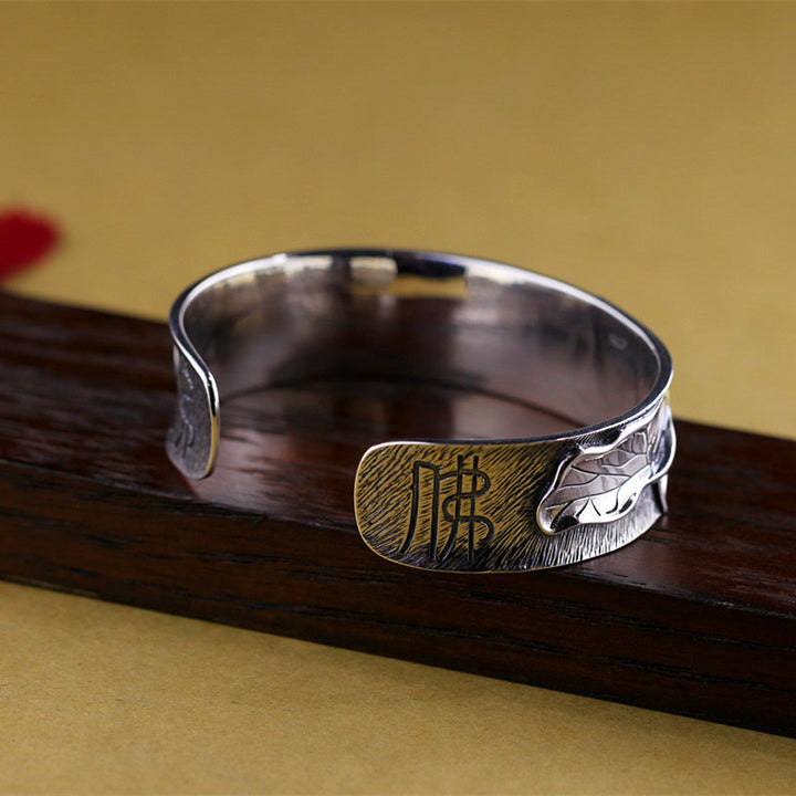 Pulsera ajustable con diseño de flor de loto de plata de ley 925 con Buddha Stones