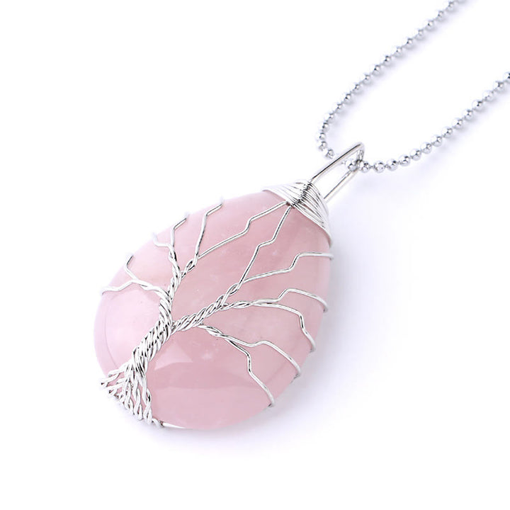 Collar con colgante de energía curativa, árbol de la vida, cristal de cuarzo Natural, Buddha Stones - image 38