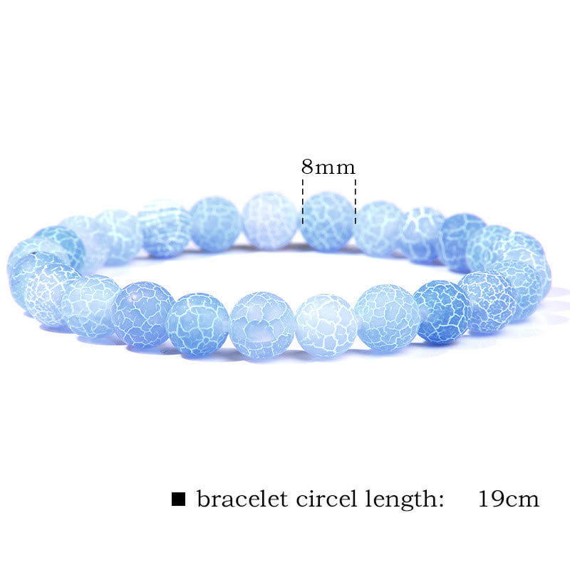 Pulsera con cuentas de equilibrio de cristal de piedra de ágata natural