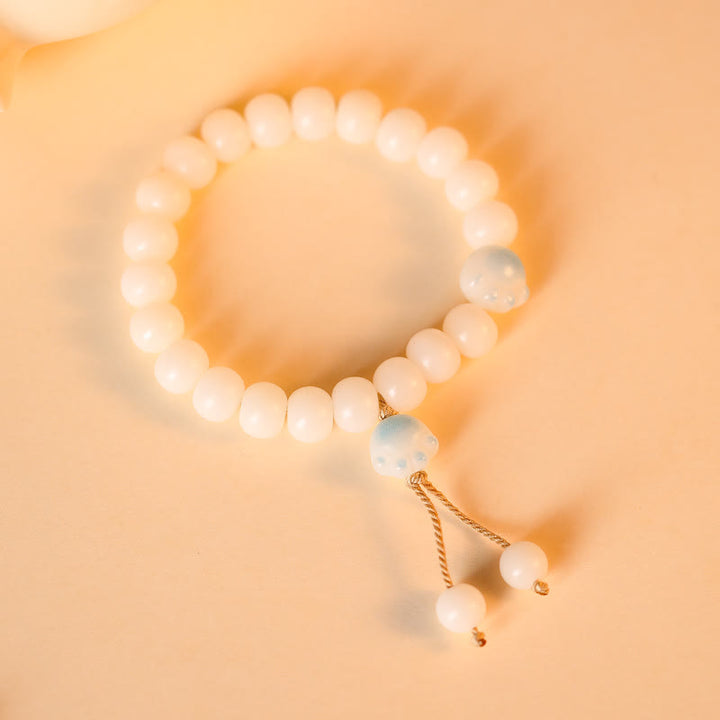 Pulsera de la paz con Buddha Stones, semillas naturales de Bodhi, pata encantadora, pata de gato de la suerte - Cuerda azul - image 10