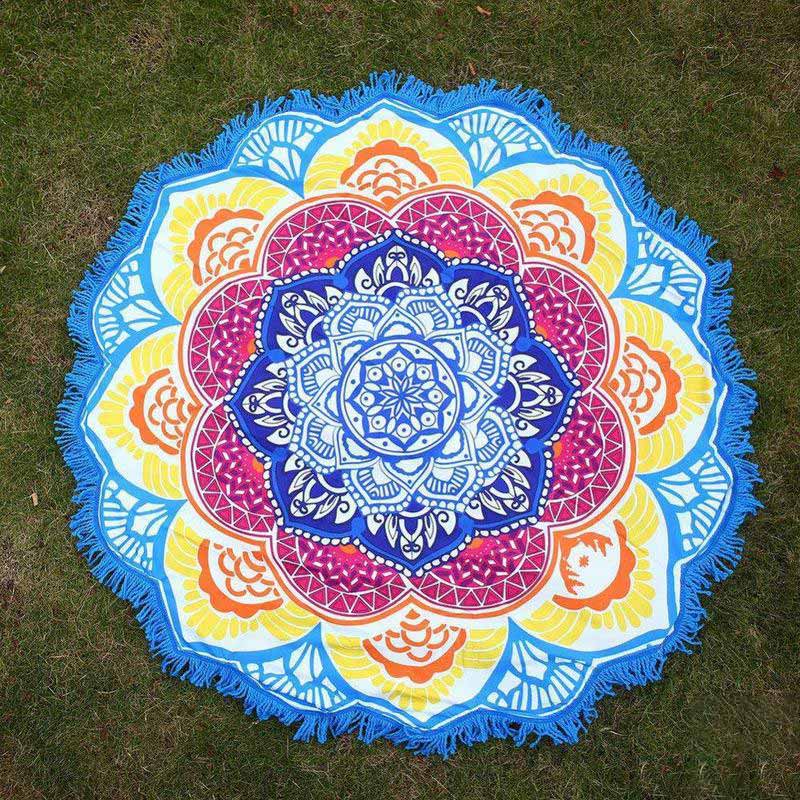 Decoración de estera de armonía con Mandala tibetano de Buddha Stones