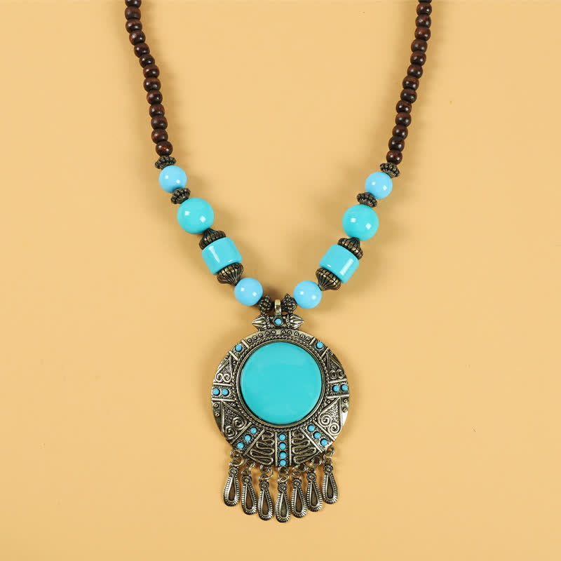 Accesorios para el cabello con borlas y cuentas retro tibetanas
