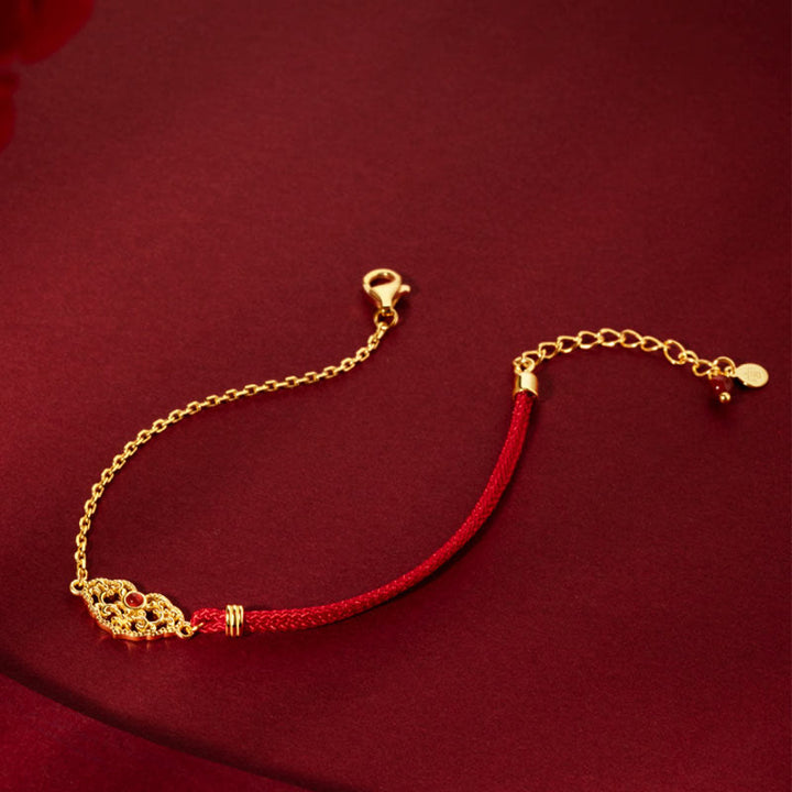 Pulsera de cadena con cierre de buenos deseos, Buddha Stones , fuerza de la suerte