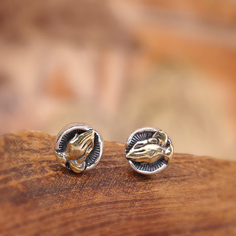 Pendientes de plata de ley 925 Namaste Igualdad - image 3