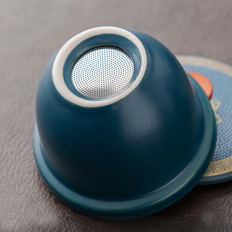 Tetera de cerámica de Gongfu chino con flores de Buddha Stones , bolsa portátil para juego de té de viaje al aire libre - image 5