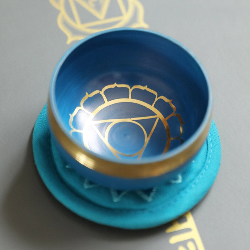 Cuenco con sonido tibetano de Buddha Stones hecho a mano para curación de chakras y meditación de atención plena, juego de cuencos para cantar