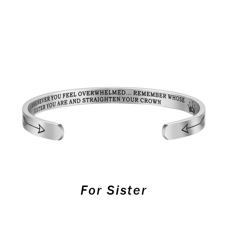 Pulseras inspiradoras de Buddha Stones, regalo personalizado para ella, brazalete con Mantra grabado, joyería de corona