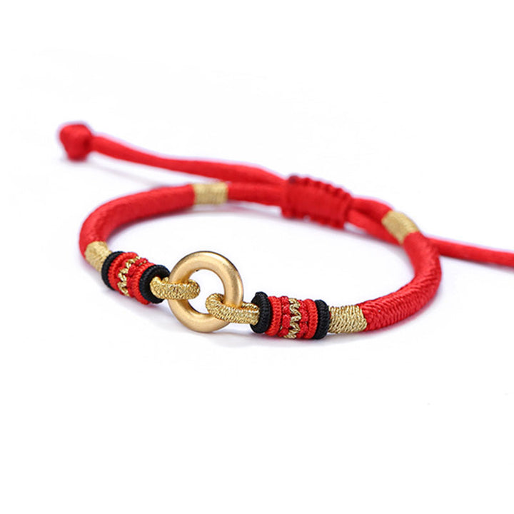 Pulsera de pareja de hilo rojo de la suerte FengShui con Buddha Stones