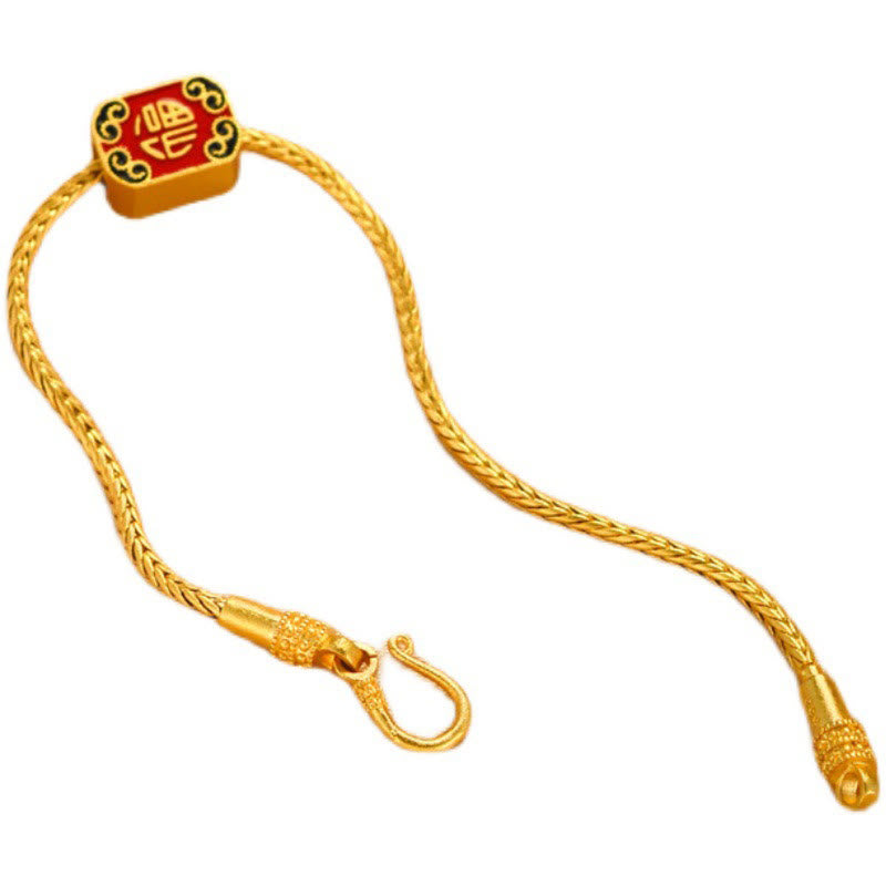Pulsera tibetana de oro de 18 quilates con Buddha Stones , Om Mani Padme Hum, pez koi de la suerte, personaje Fu, moneda de cobre, lingote, paz - image 11