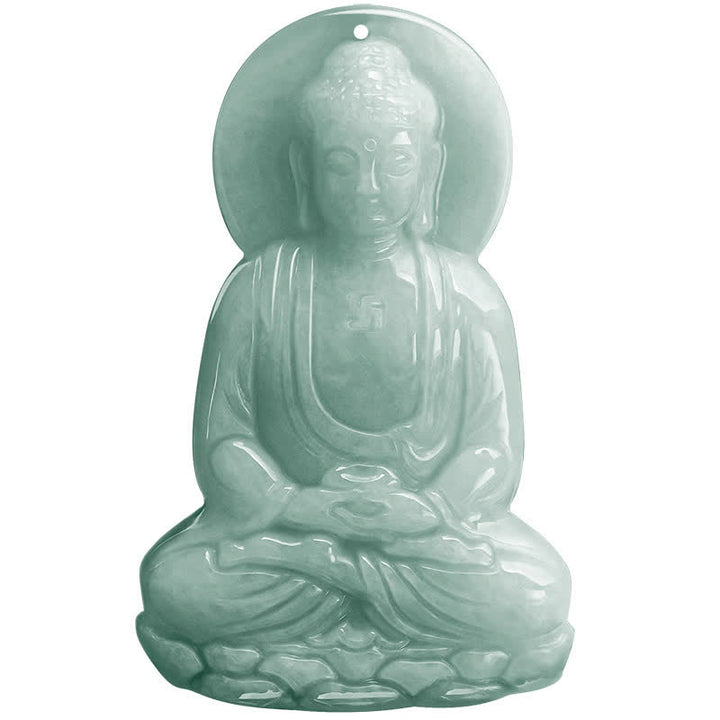 Collar de cadena de compasión con amuleto de jade de Buda Amitabha de Buddha Stones - image 18