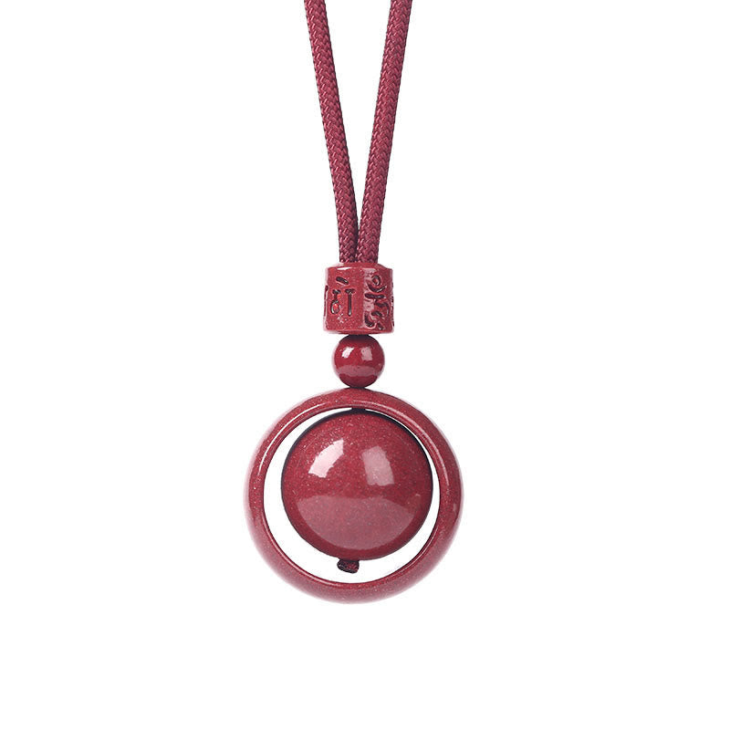 Buddha Stones cinabrio Om Mani Padme Hum PiXiu bendición collar de cuentas de la suerte colgante - image 14