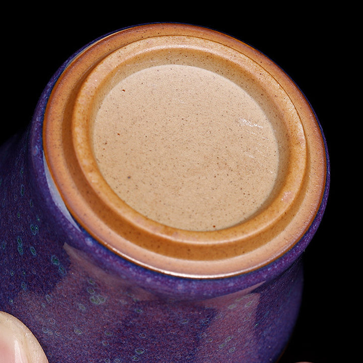 Taza de té de cerámica con diseño de bambú y cambio de horno de Buddha Stones , taza de té de Kung Fu