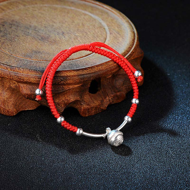 Pulsera de campana de hilo rojo de la suerte FengShui de Buddha Stones