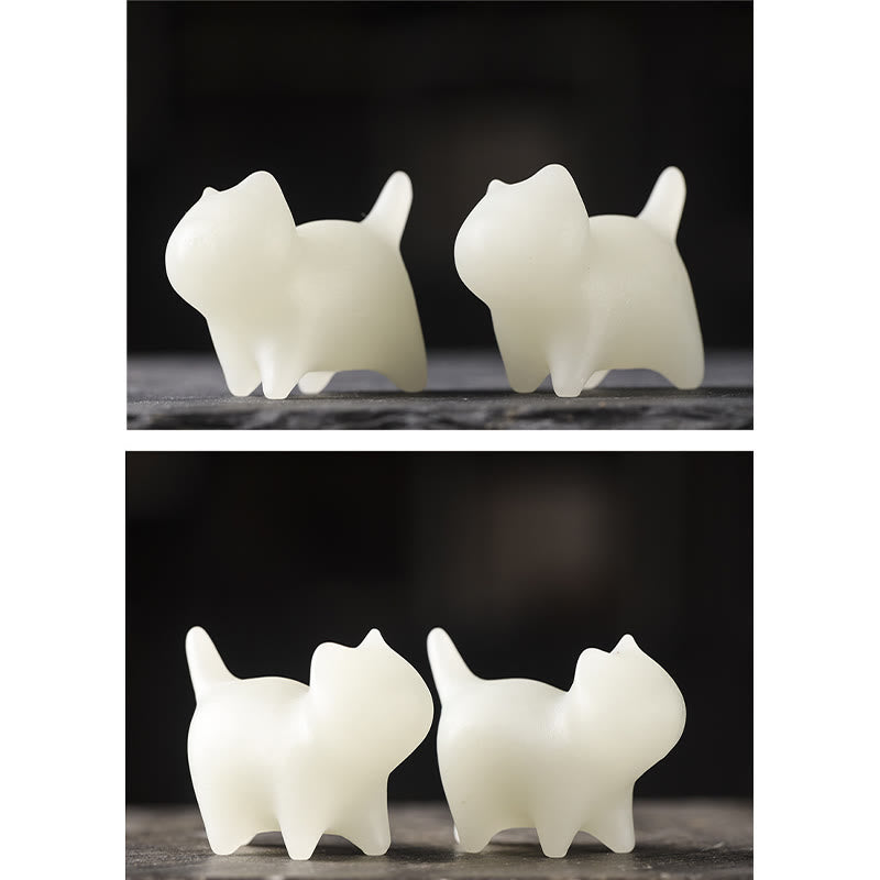 Buddha Stones, 2 uds., Mini gato lindo, piedra luminosa, gato de la suerte, decoración energética - image 8