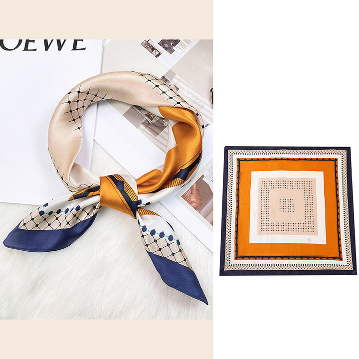 Buddha Stones escena pastoral globo aerostático flor de primavera 100% seda de morera cuello bufanda para el pelo - Patrón cuadrado - image 31