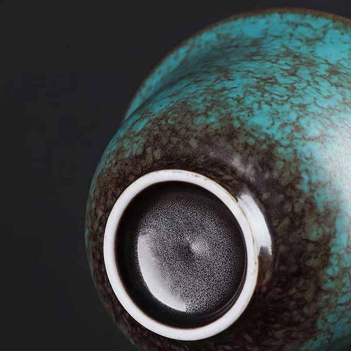 Taza de té y platillo con tapa, Gaiwan Sancai de cerámica verde, pino tradicional, Buddha Stones , Kung Fu