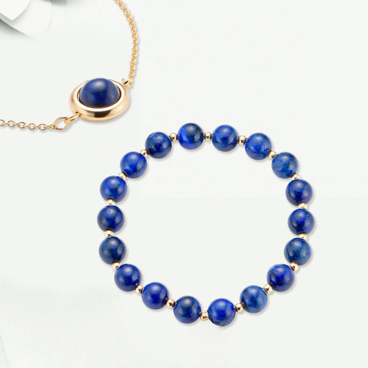 Pulsera Positiva de Cristal de Cuarzo Fresa con Piedra Solar de Buddha Stones