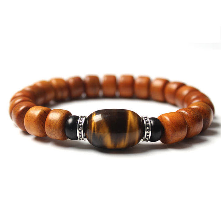 Pulsera de fuerza Om Mani Padme Hum con cuentas de hueso tibetano de piedras de Buddha Stones