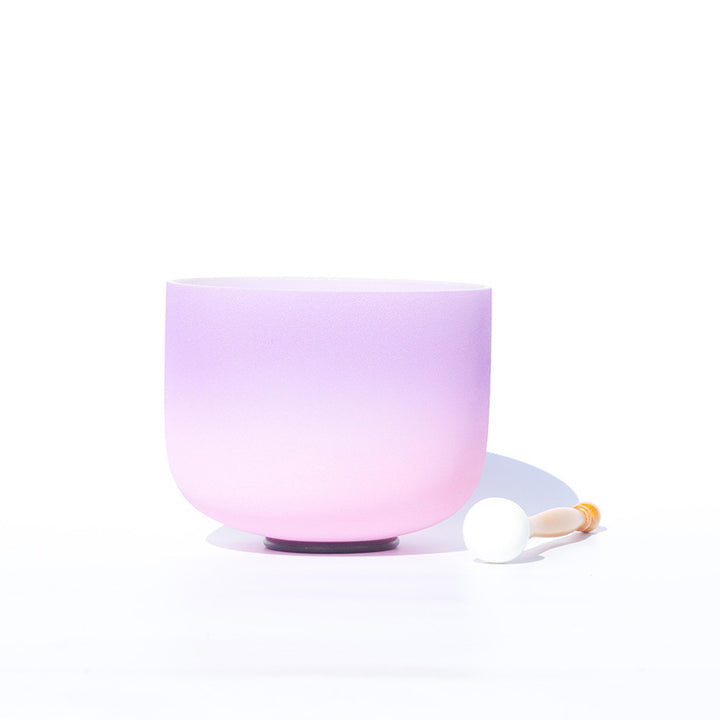 Cuenco con sonido de cristal tibetano, Color caramelo, hecho a mano para Yoga y meditación de atención plena, cuenco para cantar