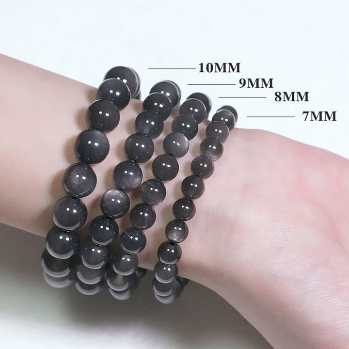 Pulsera de cuentas de amor positivo de piedra lunar natural