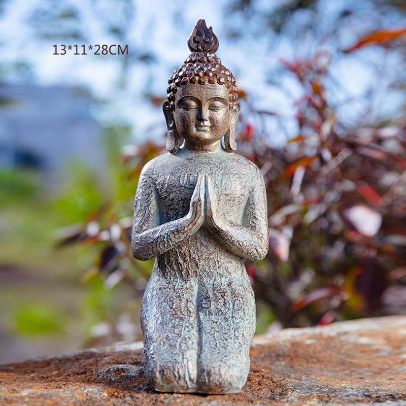 Estatua de resina de serenidad de Buda Zen meditando, decoración del hogar - image 13