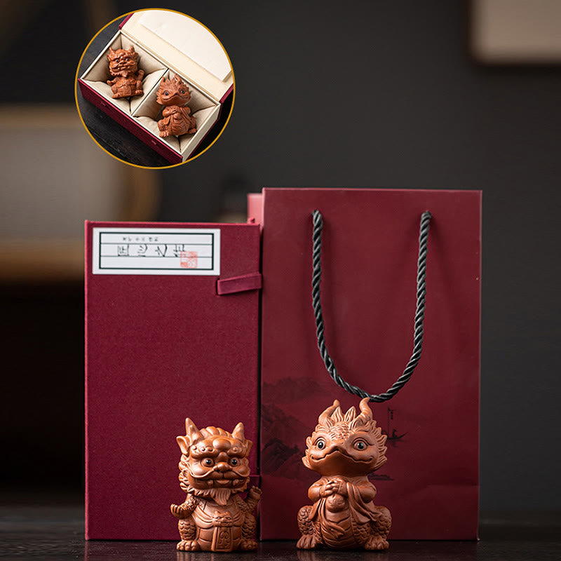 Buddha Stones, dragón de la suerte, riqueza, té, mascota, figura decorativa de arcilla púrpura, decoración - image 28