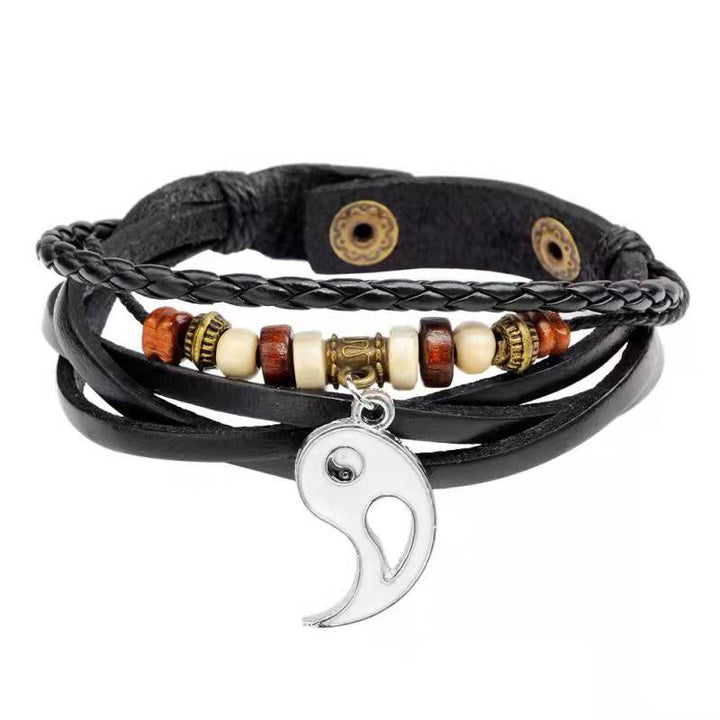 Pulsera de equilibrio de pareja con colgante Yin Yang