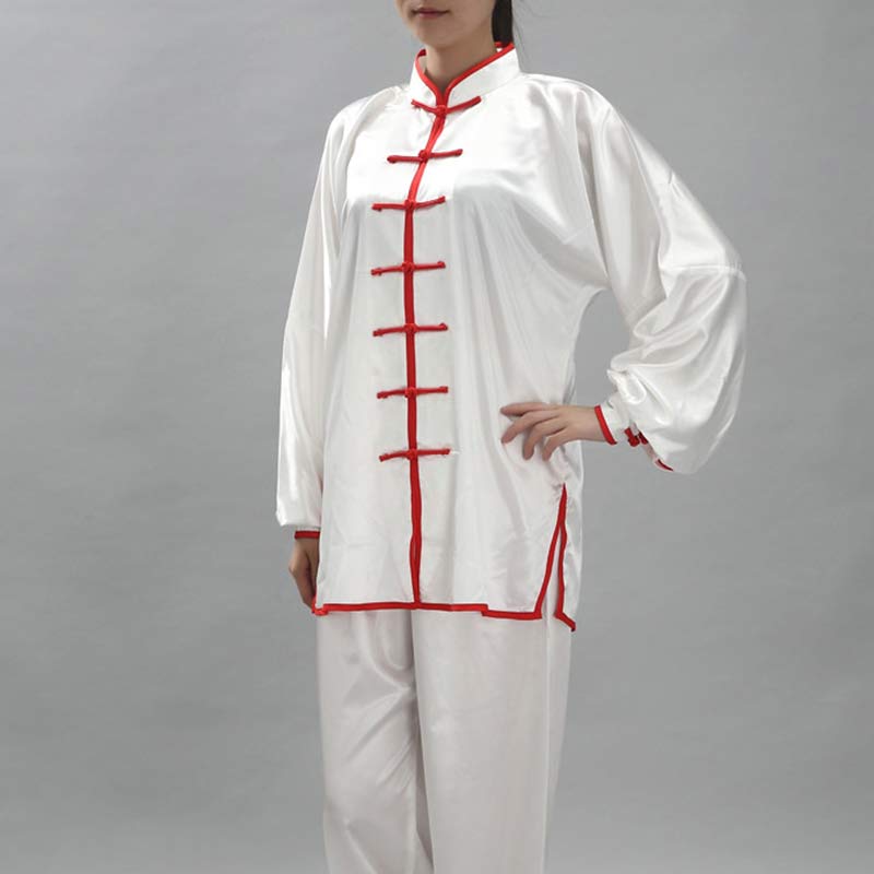Buddha Stones patrón Simple meditación oración espiritual Zen Tai Chi Qigong práctica conjunto de ropa Unisex - Borde blanco + rojo - 3XL- APTO PARA US./ UK/AU/ EU- 2XL - image 25