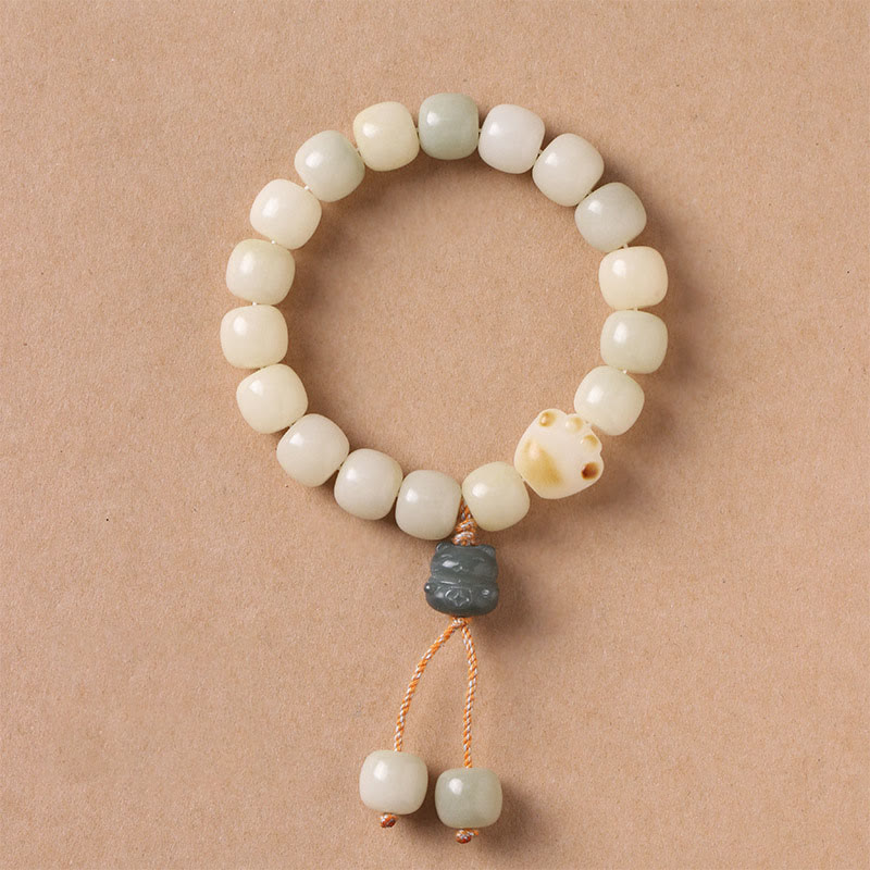 Pulsera de la paz con Buddha Stones, gato de la suerte, semilla Bodhi, pata de gato - image 4