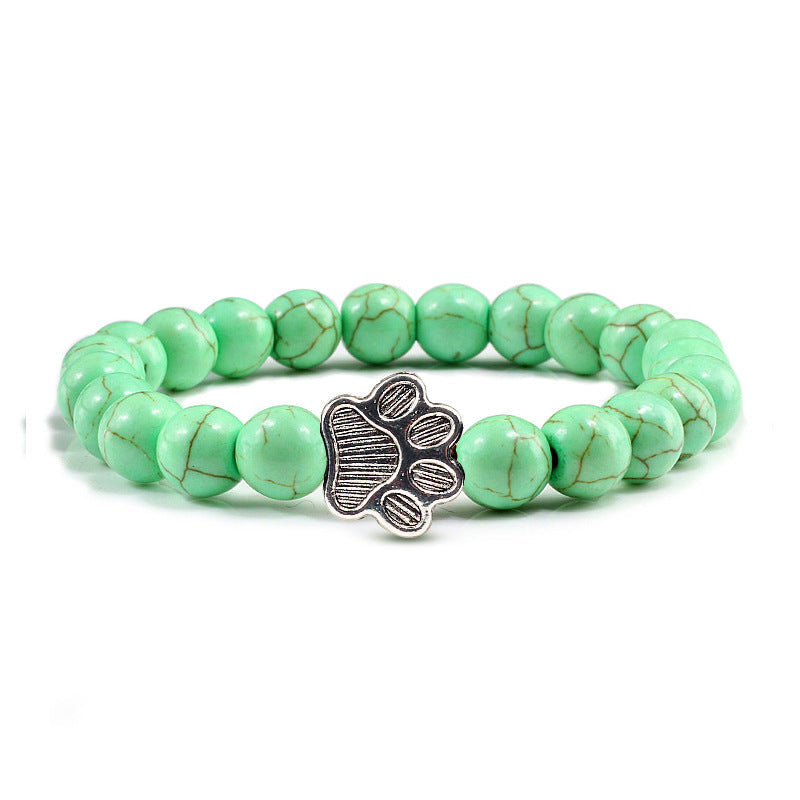 Pulsera de piedra Buddha Stones “Save A Dog” - Cuentas de color verde claro - image 19