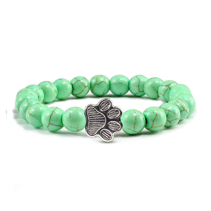 Pulsera de piedra Buddha Stones “Save A Dog” - Cuentas de color verde claro - image 19