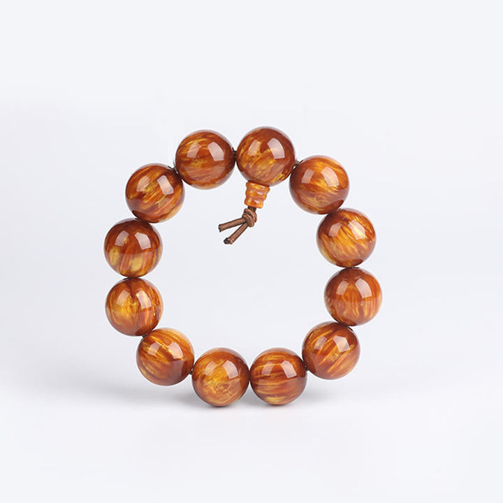 Buddha Stones Sauce De Mar Dorado Éxito Pulsera Positiva Mala